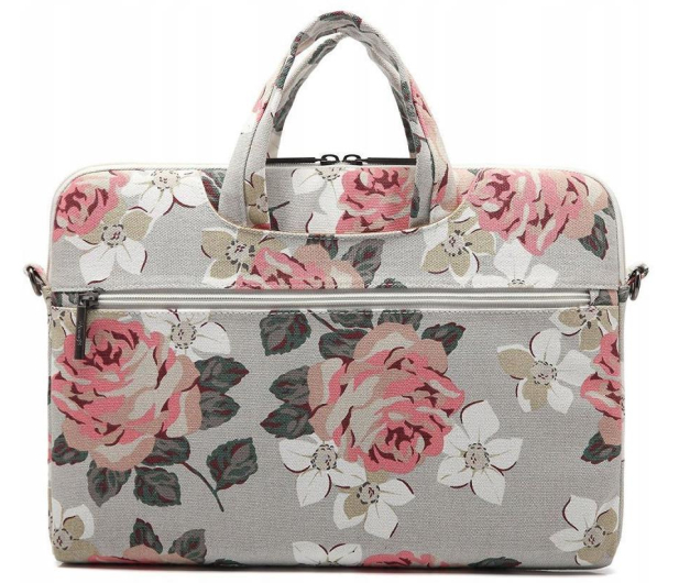 CANVASLIFE Torba na laptopa 15- 16" BRIEFCASE WHITE ROSE - 1120251 - zdjęcie 2